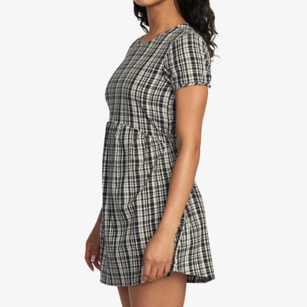 RVCA Mavis Mini Dress Black and White A-Line Mini Dress size S NEW - Picture 5 of 13